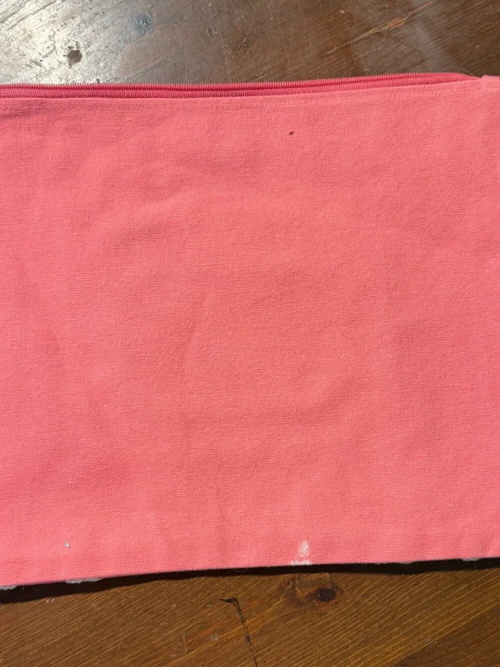 Coral Colored Clutch/Cosmetic Bag by Two's Company